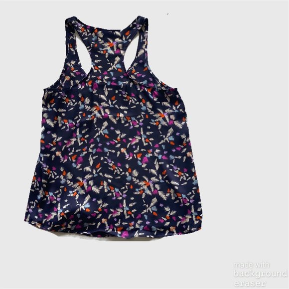 AQUA at Bloomingdale’s Racerback top w/ Feather Pattern - Picture 5 of 5